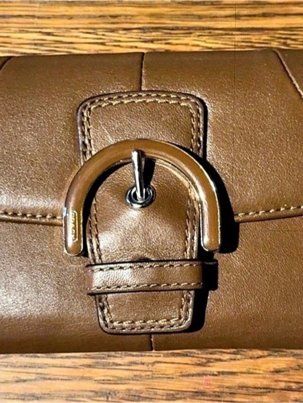 Coach Soho Buckle Flap Wallet Brown